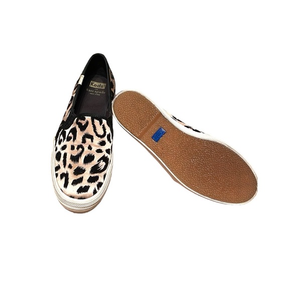 Kate Spade Keds leopard print slip on sneakers size 6.5 - Picture 3 of 3